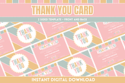 Cute Thank You Card Template, a Card Template by SunshineStudioBoutique (Thumbnail 1 of 10)