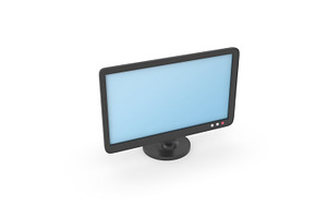 TV Screen Monitor, Simple Cartoon