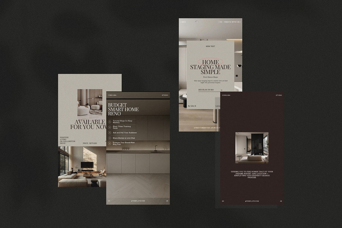 Modern Real Estate Story Templates, a Social Media Template by Crafted Pixel (Photo 2 of 10)