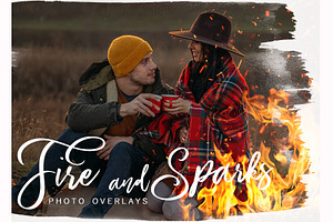 Fire and Sparks JPG photo overlays