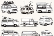 Van Line Art Clipart  Bundle, a Transportation Illustration by BusyDaydesign (Thumbnail 6 of 8)