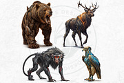 Cybernetic Animals Clipart Set, an Animal Illustration by ThatsDesignArt (Thumbnail 5 of 10)