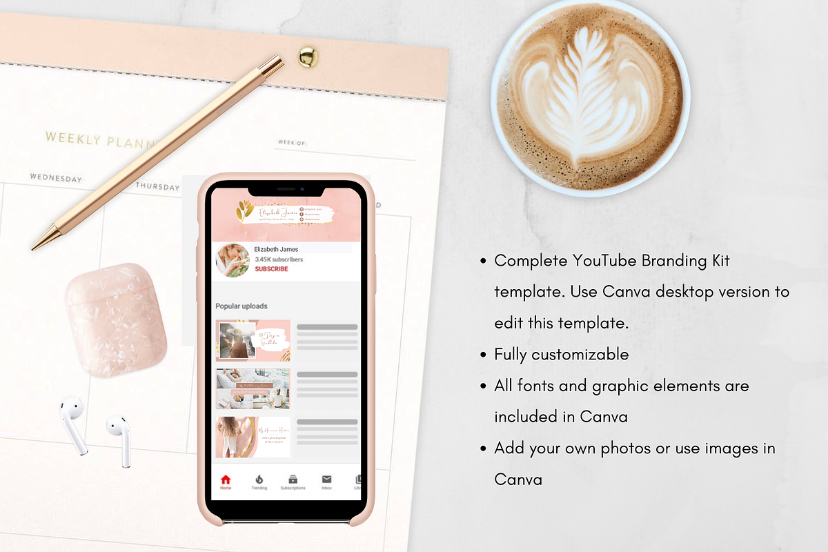 YouTube Branding Pack | CANVA, a Social Media Template by Tegefeldt Design