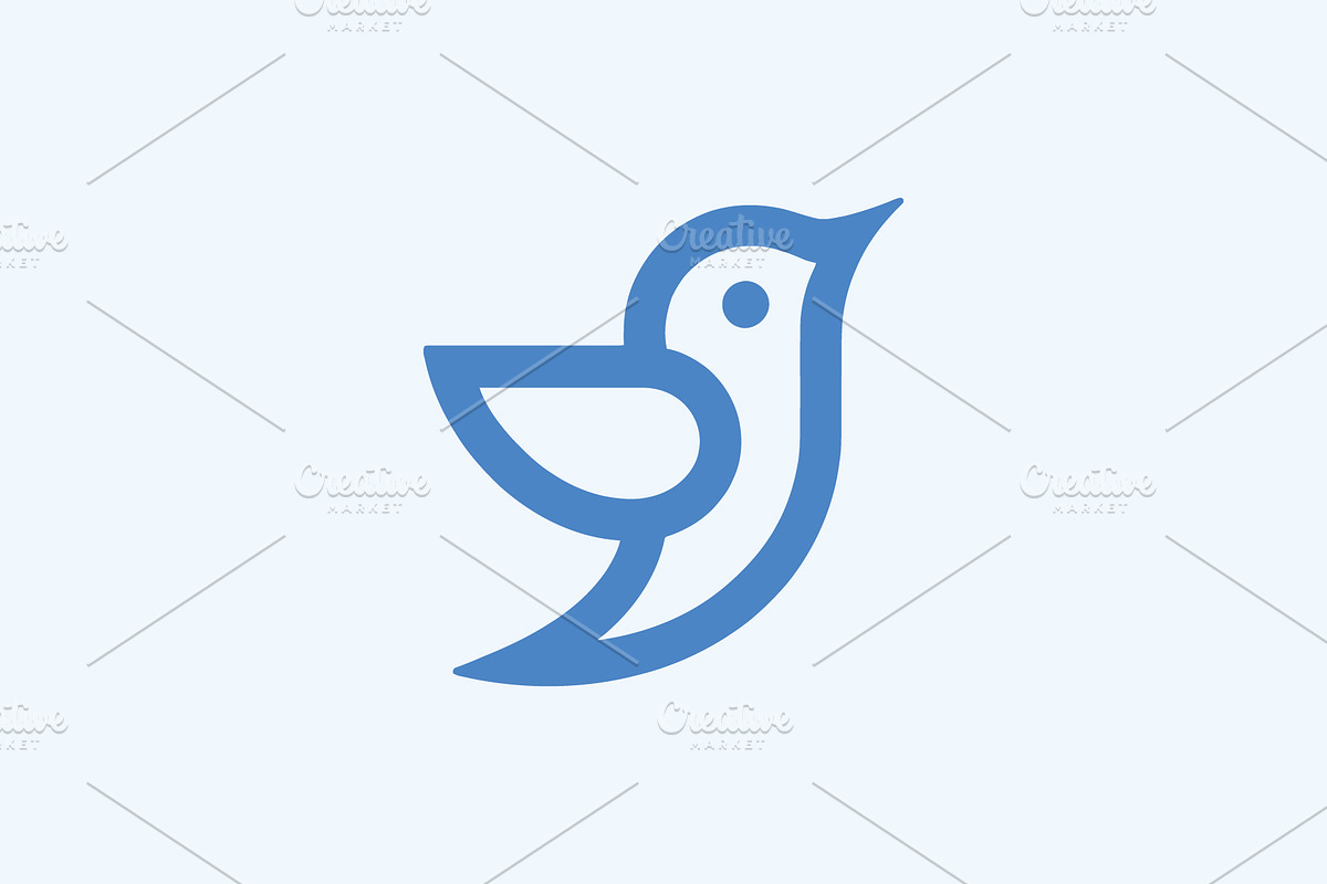 Cute flying bird logo, a Branding & Logo Template by Vectorium Studio