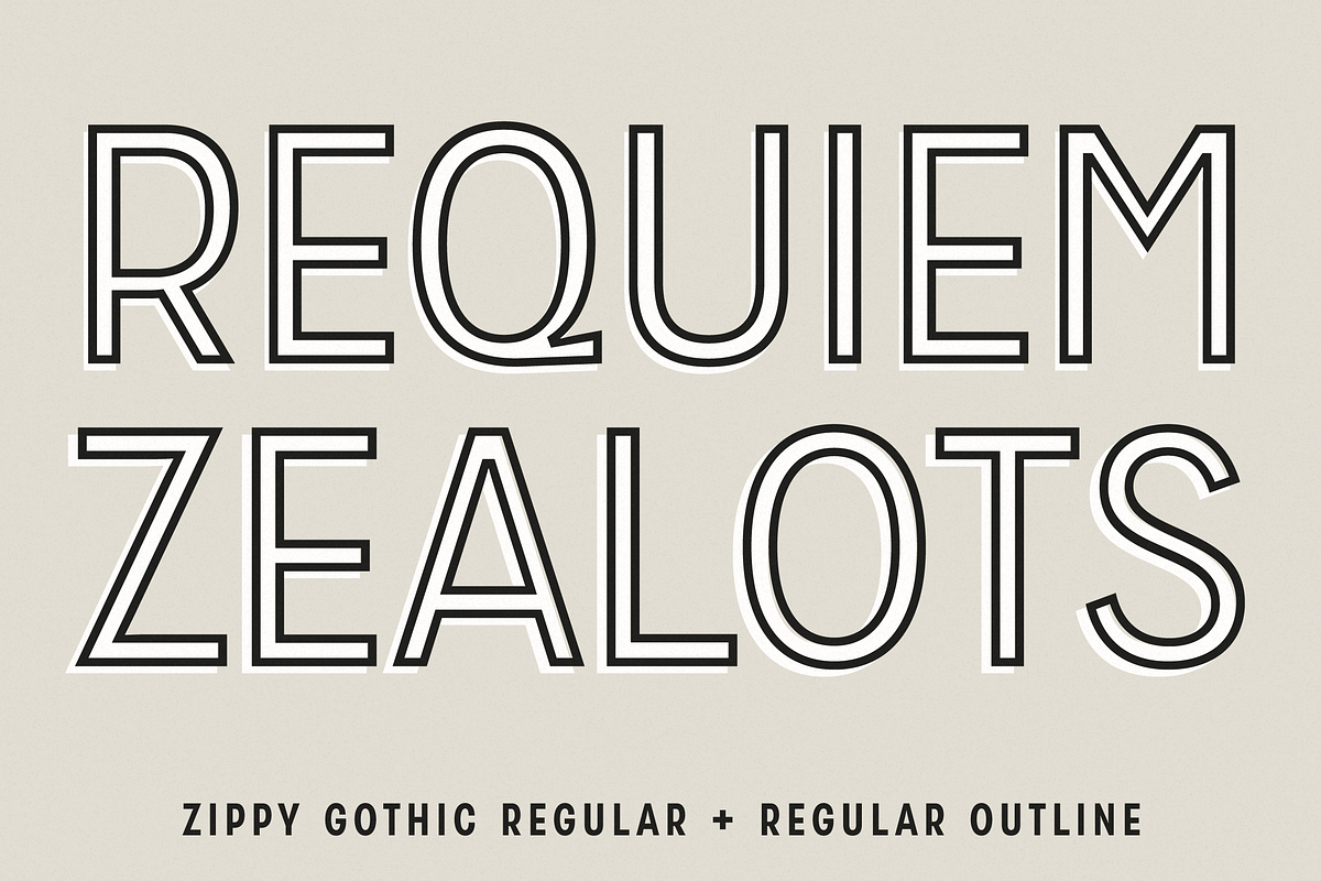 Zippy Gothic - A Huge Layered Family preview 6