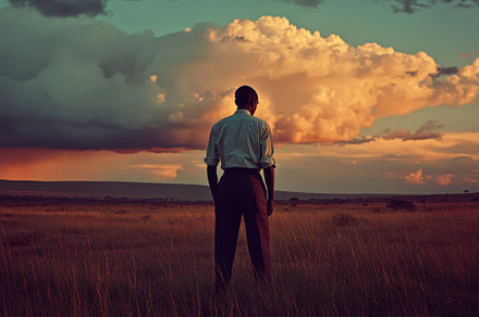 Clouds and sunset create a stunning, a Photo by Iftikhar Alam
