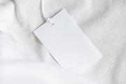 Clothes label tag blank white mockup, an Advertising Mockup by Olha Klein (Thumbnail 2 of 3)