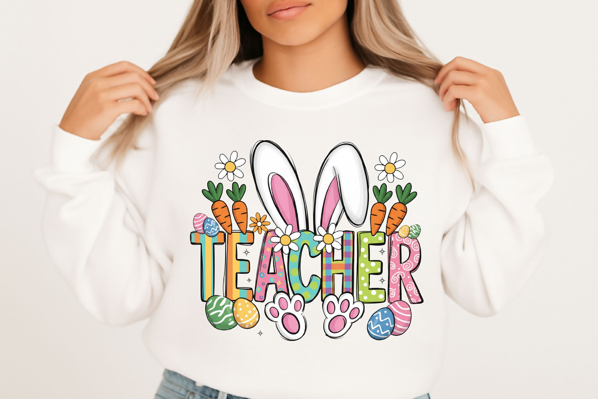 Easter Teacher Png, Happy Easter Png, an Illustration by Designking (Photo 5 of 6)