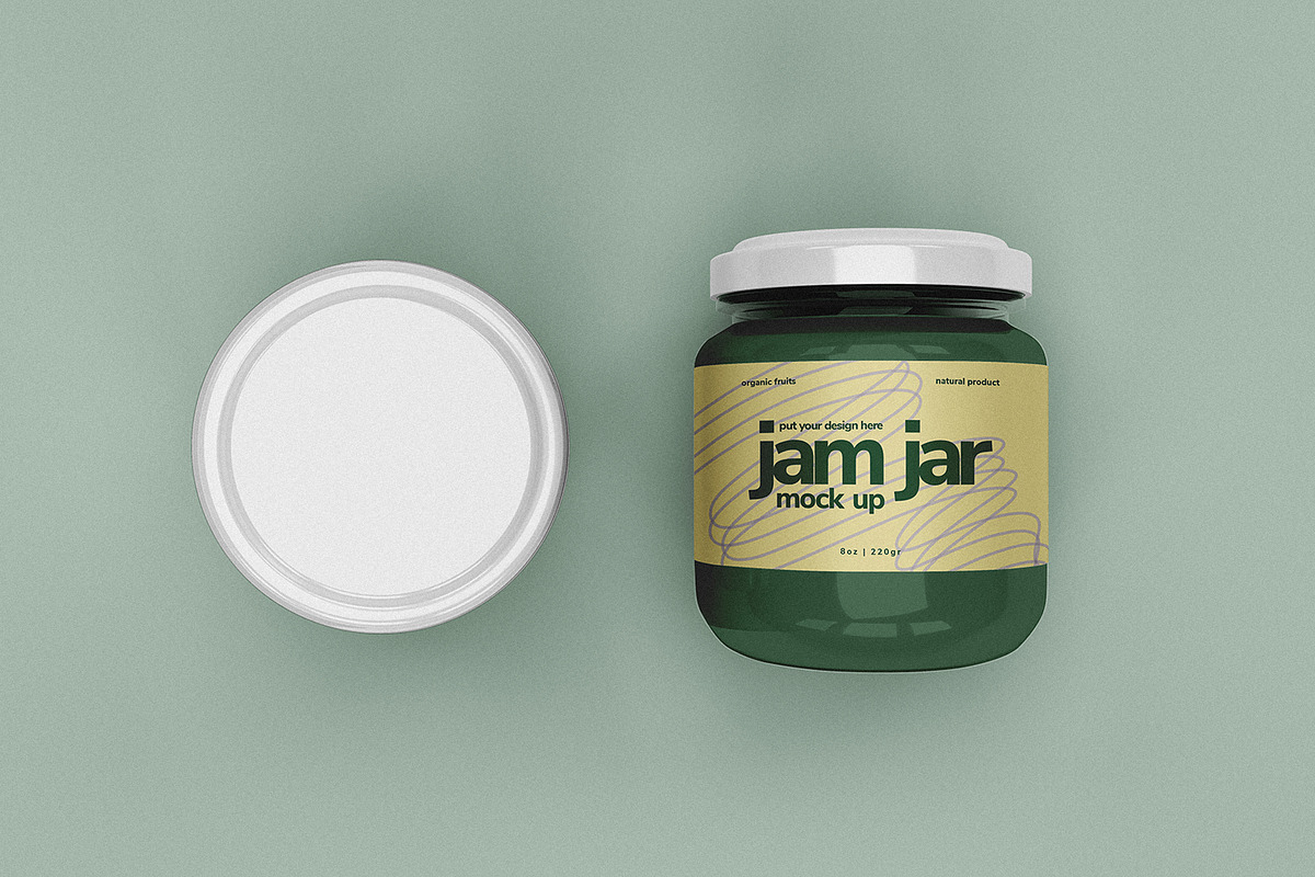 Jam Jar Mockup Set, a Cups & Container Mockup by Mirachma Project (Photo 5 of 7)