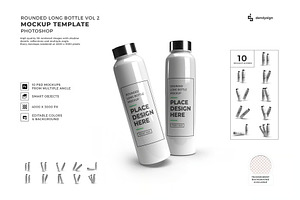 Long Bottle Tumbler Mockup Template, a Household Mockup by DesignRushMarket