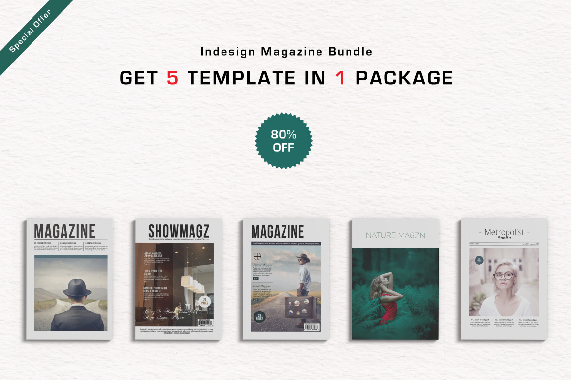 Indesign Magazine Bundle, a Magazine Template by Alhaytar