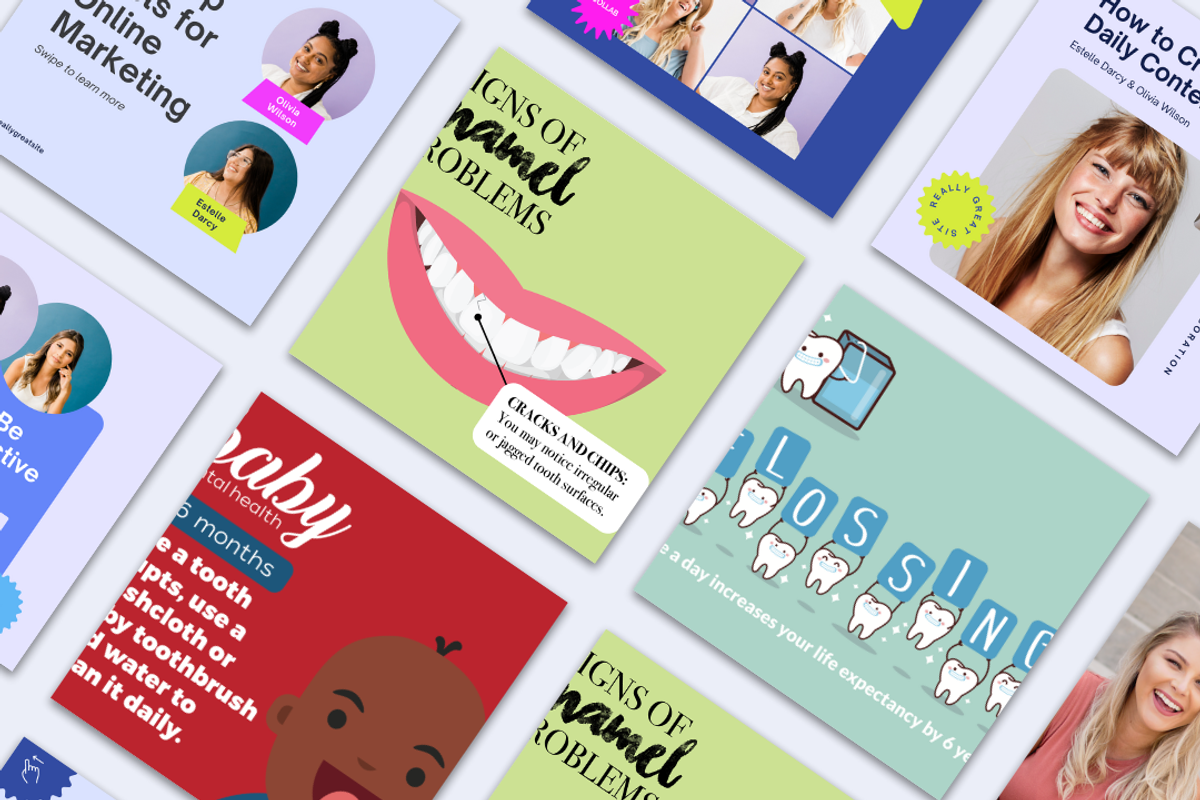 Dental Social Media Posts, a Social Media Template by Local Marketing Templates (Photo 1 of 2)
