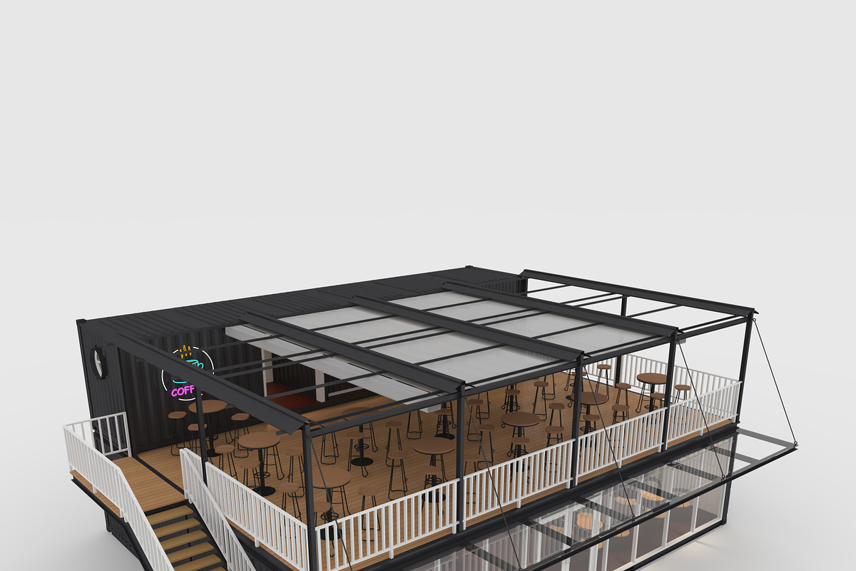 3D Model Container Cafe 15, an Architecture 3D Model by SR 3D Visual (Photo 21 of 21)