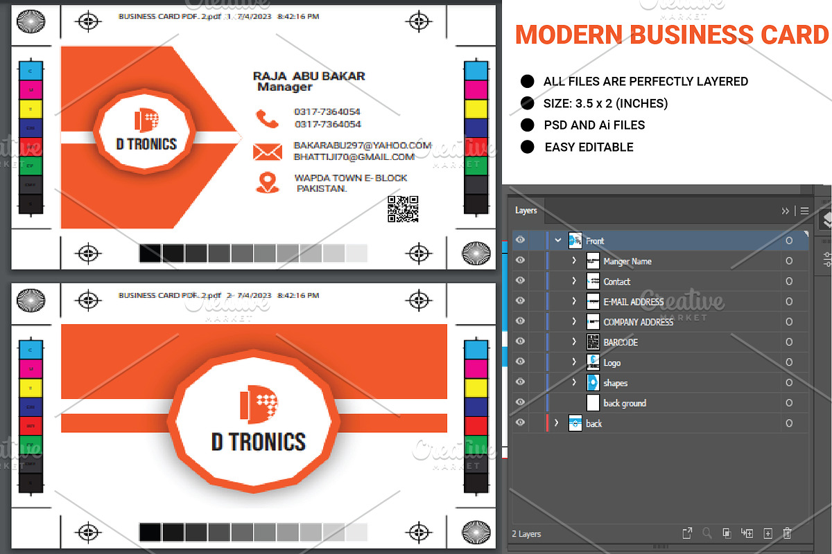 Premium Business Card Design, a Business Card Template by Design Fusion (Photo 3 of 3)