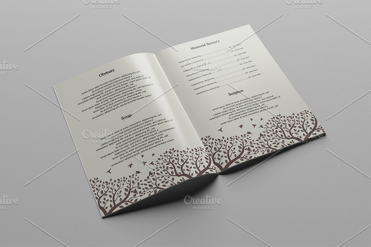 Funeral Program | Ms Word Version, a Brochure Template by GreenPixi (Photo 2 of 4)