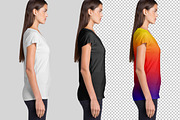 Women's V Neck T-Shirts Mockup, a Shirt Mockup by Mock-up Store (Thumbnail 5 of 5)