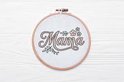 Floral Mama Embroidery Design, an Illustration by Pixels.Craft (Thumbnail 2 of 4)
