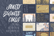 Forest Business Cards, a Business Card Template by Nadia Emelianova (Thumbnail 1 of 4)