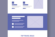 Modern Travel Website Wireframe, a Wireframe Template by MightyDesign (Thumbnail 4 of 9)