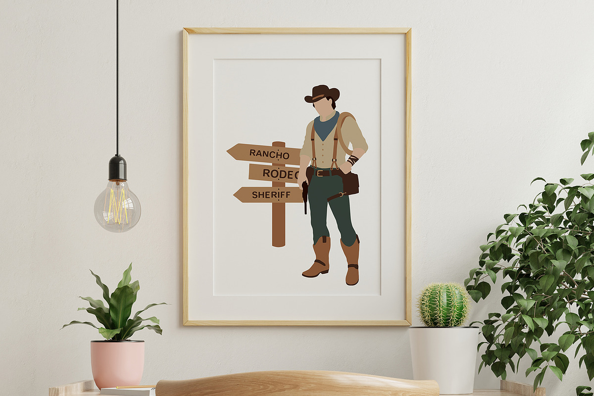 Abstract cowboy clipart, a Person Illustration by ApetekMarket (Photo 2 of 8)