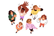 Happy people look up, top view set, a Person Illustration by Good Studio (Thumbnail 4 of 4)
