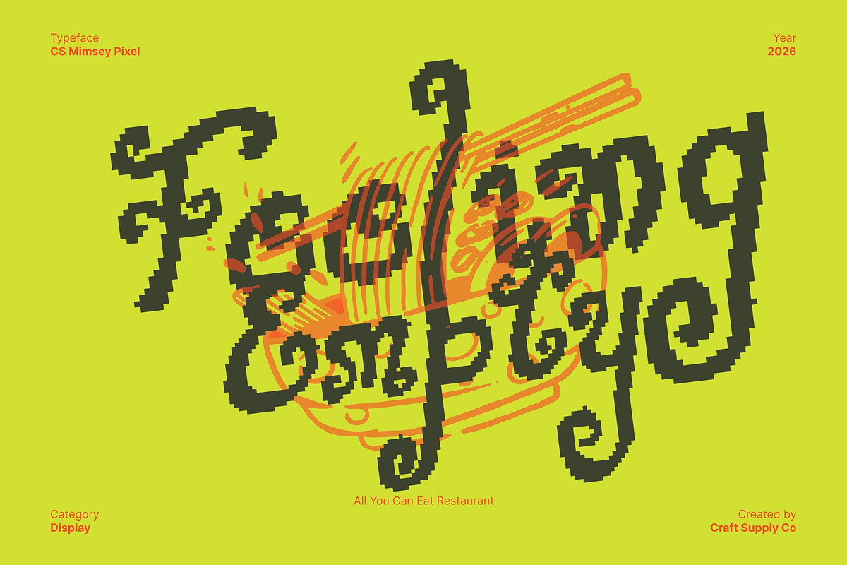 CS Mimsey Pixel, a Handwritten Font by Craft Supply Co. (Photo 2 of 8)