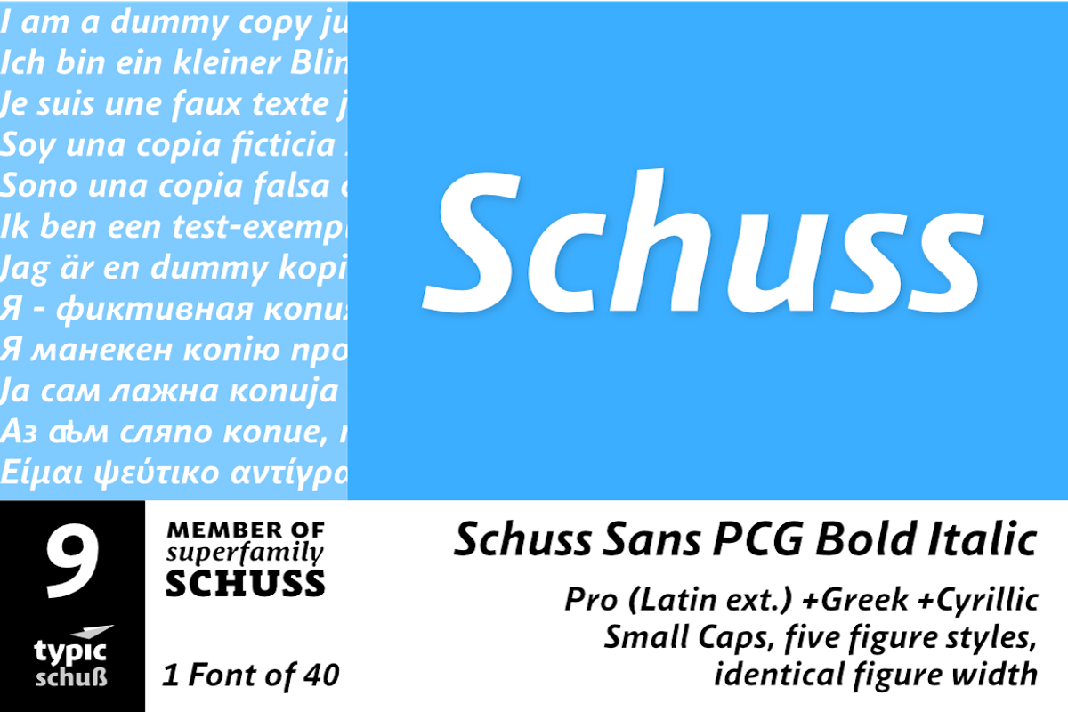 SchussSansPCGBoldIta No.09 (1 Font)