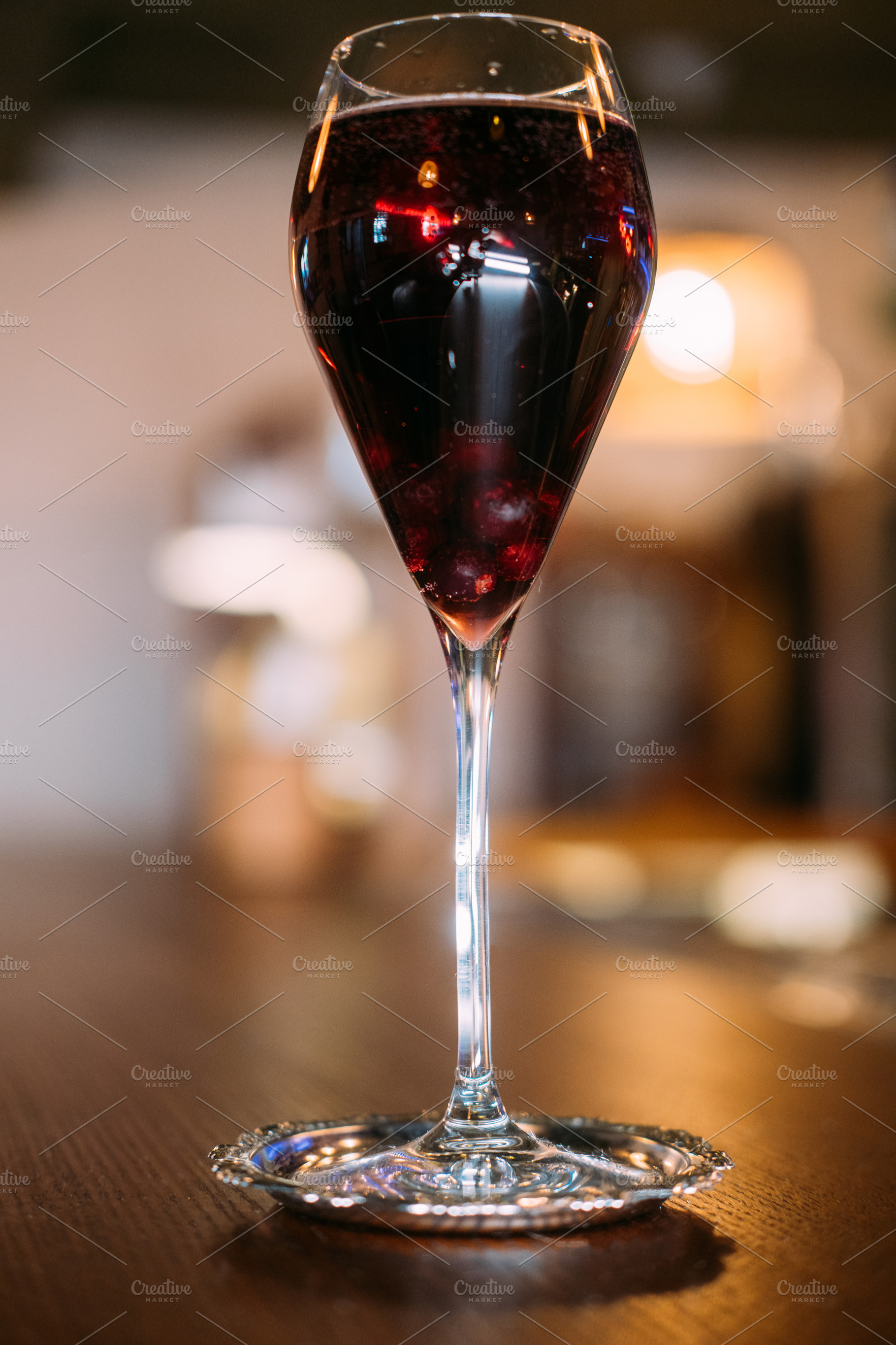 Wine glass alcoholic drink red liquor restaurant, a Food & Drink Photo by Photo Drive Studio