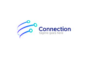 Connection Network Technology Logo, a Branding & Logo Template by Signatoro (Thumbnail 1 of 3)