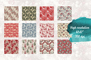 Vintage Christmas Toile Patterns, a Seasonal Illustration by Verdigris Studios (Thumbnail 4 of 4)