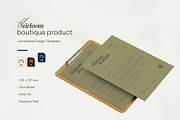 Heirloom Boutique Product Letterhead, a Stationery Template by VUNIRA (Thumbnail 1 of 3)
