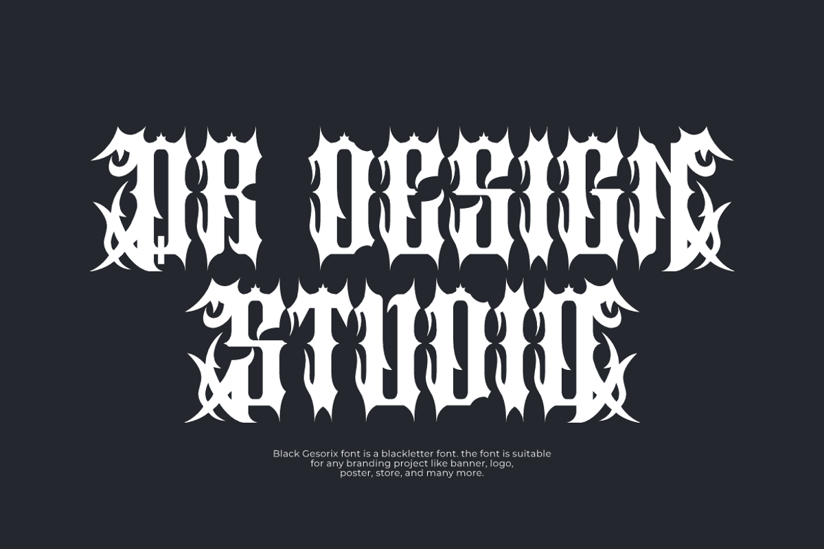 Black Gesorix - Gothic Font, a Blackletter Font by QR Design Studio (Photo 4 of 8)