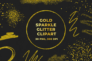 Gold Sparkle Glitter Clipart