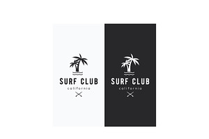 Surf summer retro vintage logo templ, a Branding & Logo Template by LOGOCREATIVE
