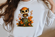 Whimsical Autumn Fall Owl Clipart, a Seasonal Illustration by Designworld (Thumbnail 8 of 10)