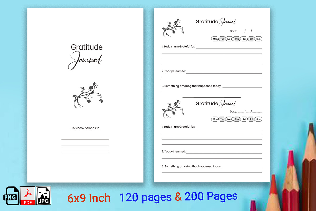 Gratitude journal kdp interior, a Graphic by Hitubrand (Photo 1 of 4)