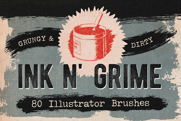 80 Dry Ink Illustrator Brushes preview 8