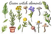 Witch secrets clipart set, an Education Illustration by Mrs.Swan_Design (Thumbnail 3 of 8)