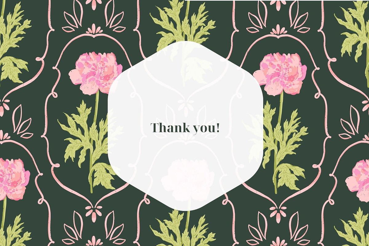 Art Nouveau Peonies Pattern, a Pattern Graphic by PaperJamLab (Photo 8 of 8)