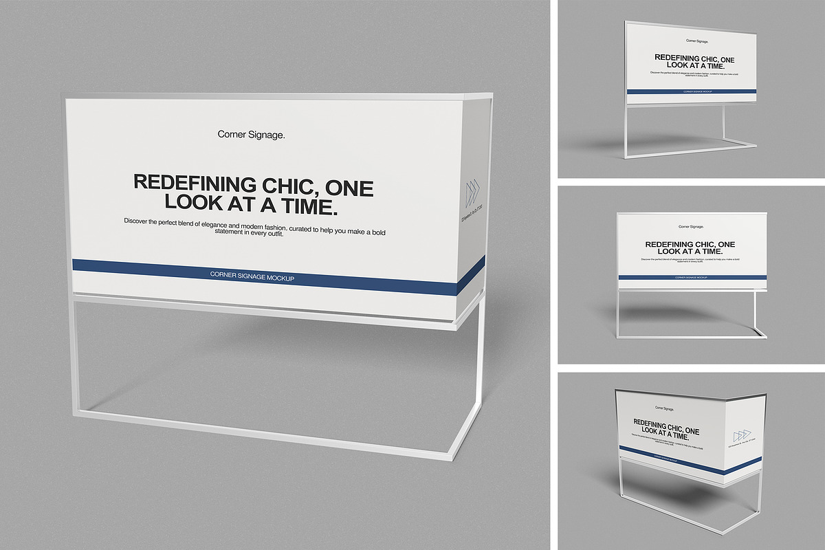 Corner Signage Mockup, a Product Mockup by swsi-studio (Photo 1 of 5)