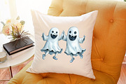 Funny Retro Halloween Ghost Clipart, an Illustration by Sublimation Artist (Thumbnail 6 of 6)