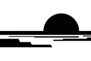 sunset horizon wall art design, an Illustration by Amazin_art (Thumbnail 16 of 31)