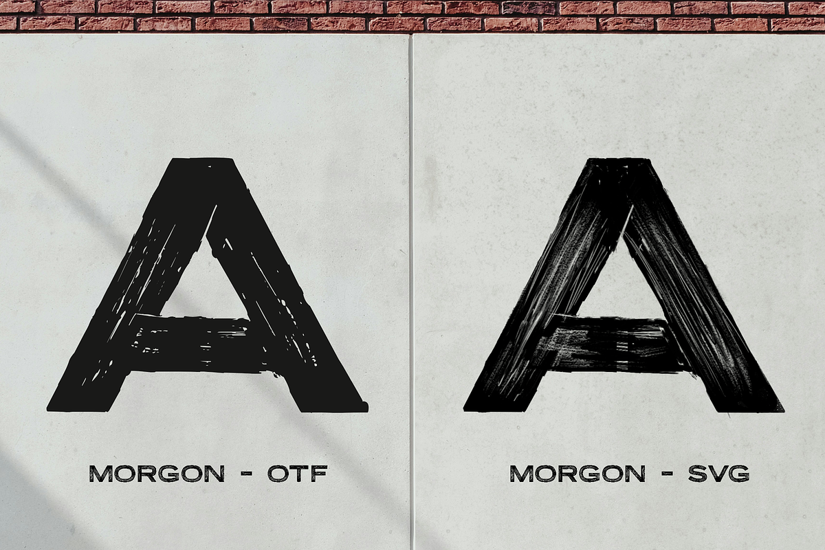 Morgon - Textured SVG Display Font, a Handwritten Font by Surplus Type Co (Photo 2 of 7)