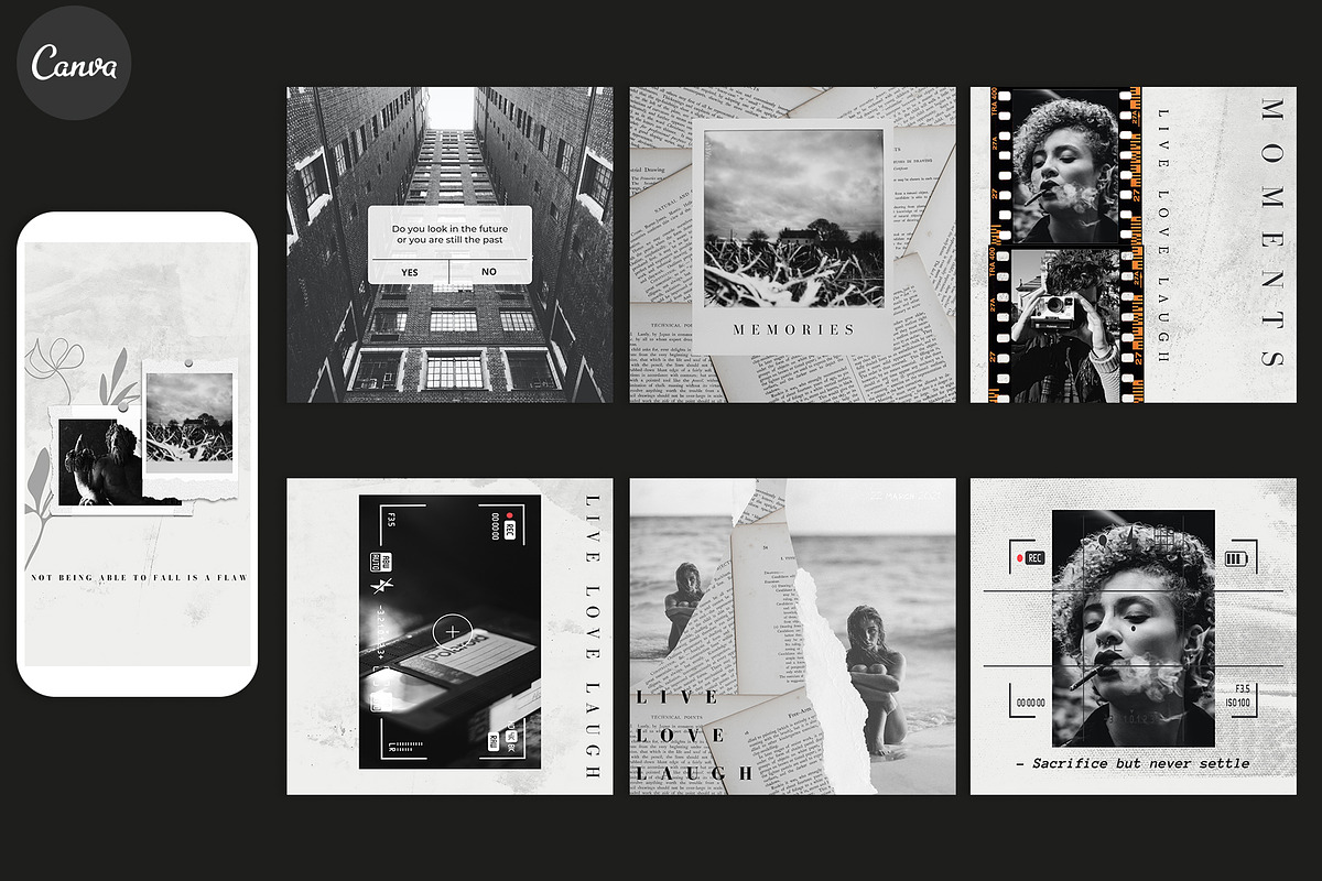 CARBON CANVA INSTAGRAM TEMPLATES, a Social Media Template by IsikChic (Photo 3 of 8)