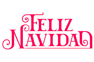Feliz Navidad text lettering