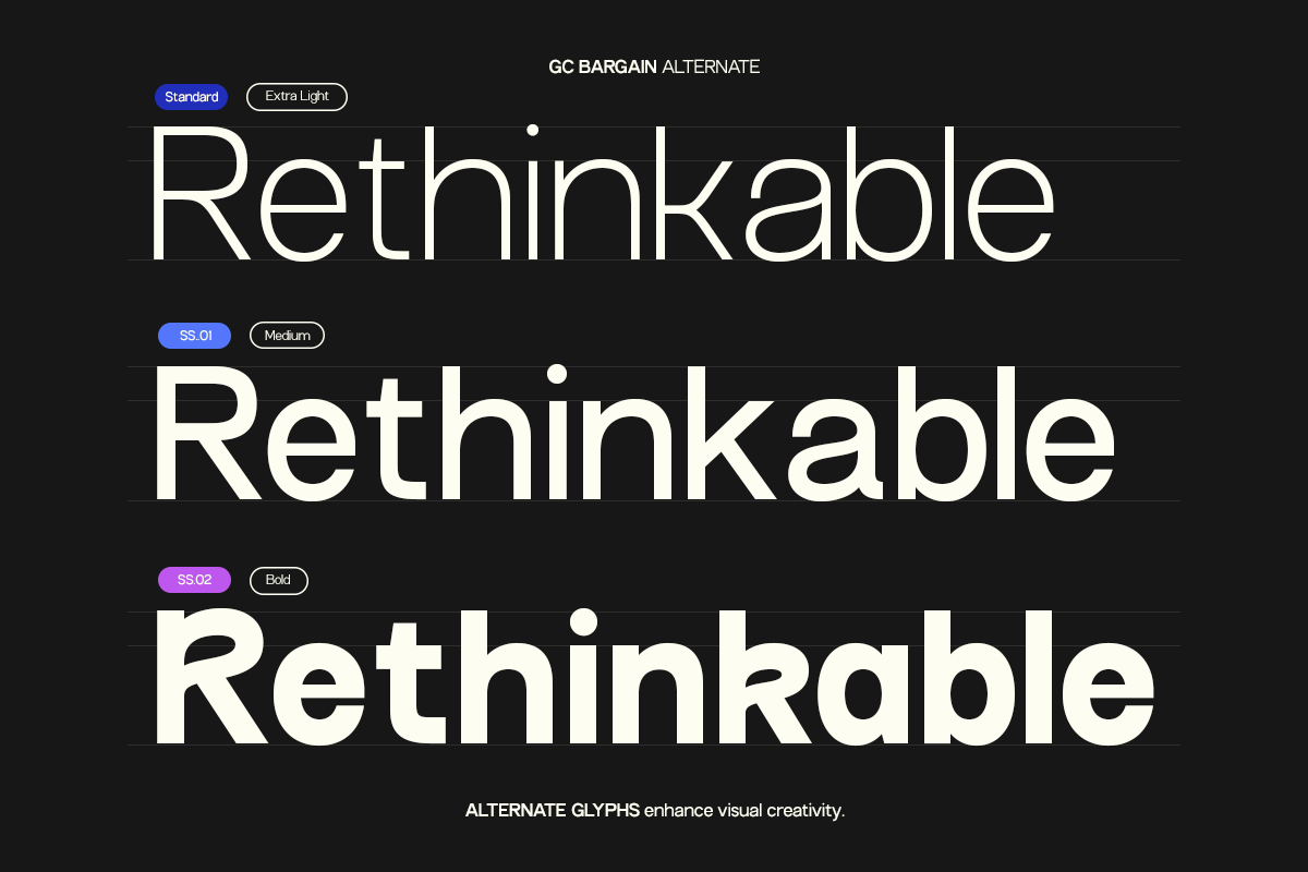 GC Bargain – Modern Sans Family, a Sans Serif Font by Glyphonic (Photo 7 of 15)