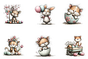 Cute Cat Easter Sublimation, an Illustration by CreationArt (Thumbnail 7 of 7)