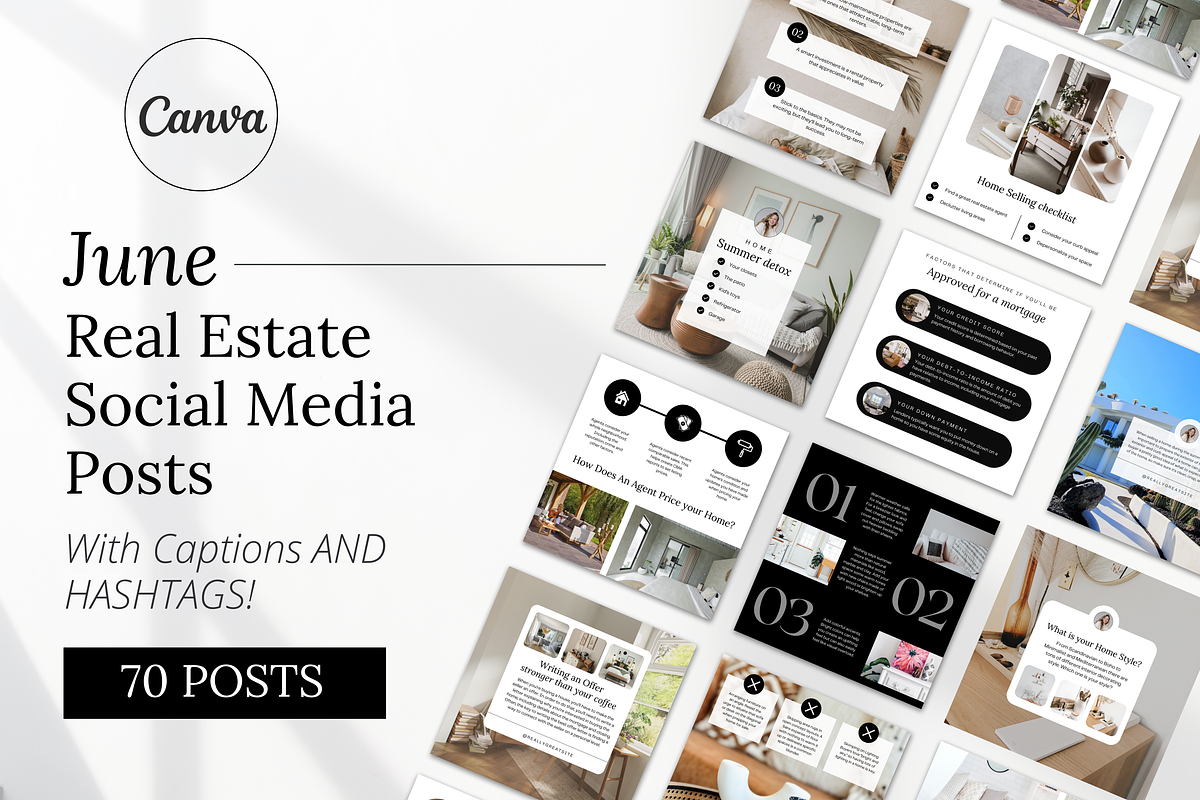 June Real Estate Social Media Posts, a Social Media Template by Marketing Templates Co. (Photo 1 of 10)