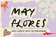 Mayflores// Hand-drawn font, a Handwritten Font by PeachCreme (Thumbnail 1 of 10)