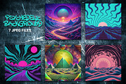 Psychedelic Background Pack, an Illustration by Imamul001 (Thumbnail 1 of 4)